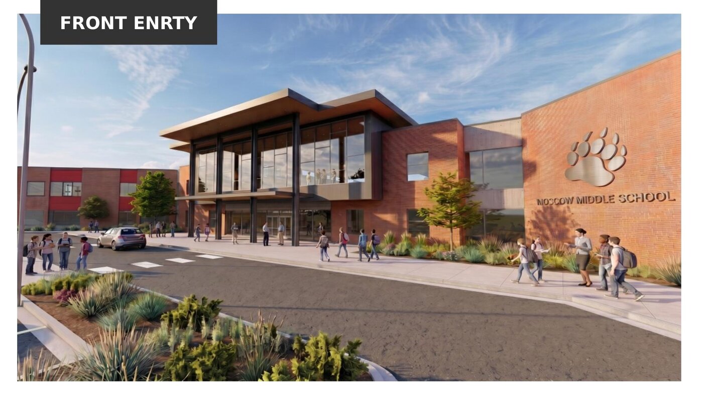 Front entry rendering of the Future Middle School